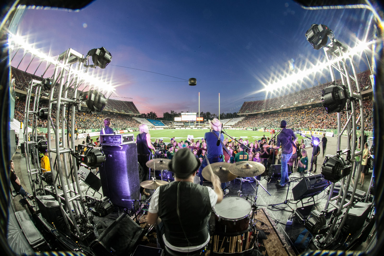 Dean Brody at the Edmonton Eskimos Halftime Show